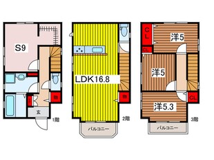 仮）KIS浦和区上木崎9期2号棟の物件間取画像